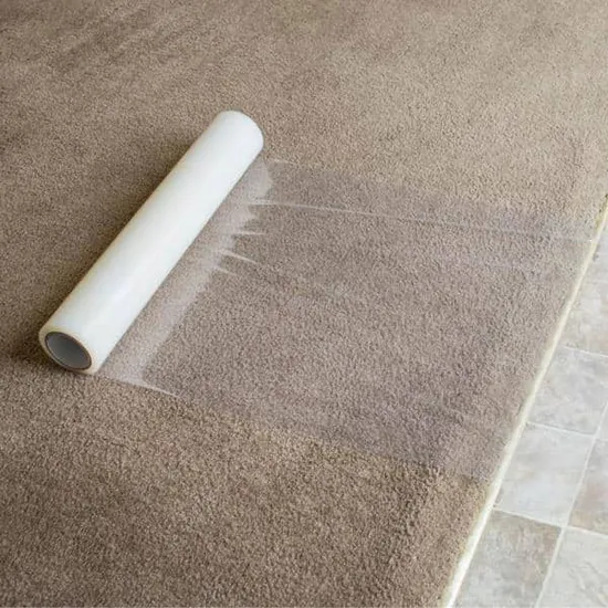 Emballage adhésif transparent de haute qualité, soufflage bon marché, matériau de protection contre les rayures en LLDPE, dalle de pierre en plastique polyéthylène, impression de film PE de protection en aluminium